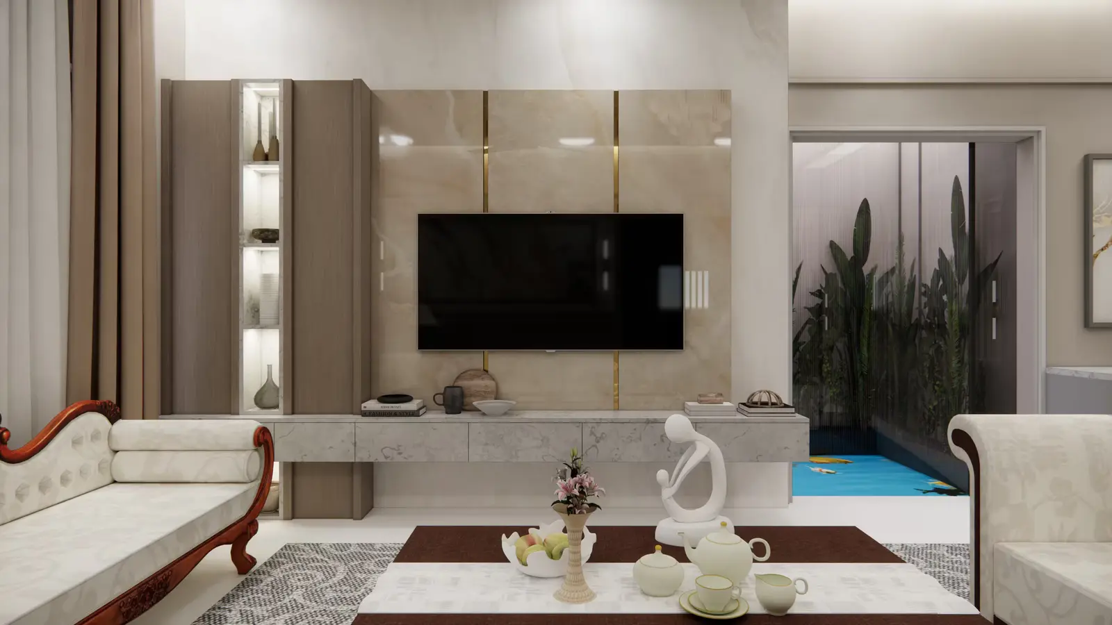 Mr. Musthack's Villa: Living room