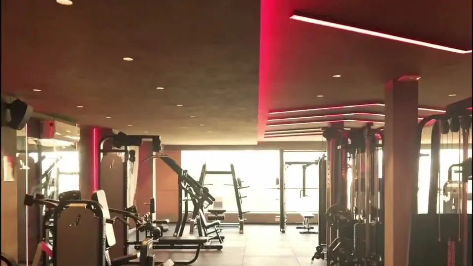 The Gym Below Three Floors of Flats
